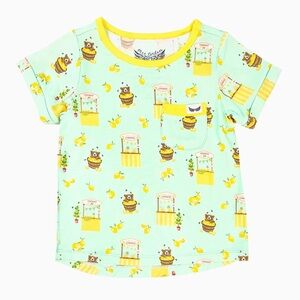 Free Birdees “Lemonade Stands & Honey Bears” Bamboo Pocket Tee – Size 3T – EUC